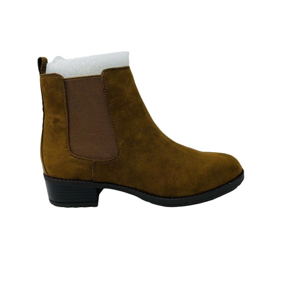 New Style & Co Womans Gladyyf Ankle Booties Size 7M Brown Vegan NIB - Picture 1 of 8